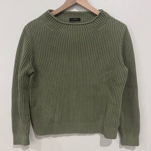 J. Crew Rollneck Sweater S Green Vintage Surplus AY830 Relaxed Cotton Pullover